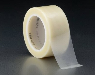 3M™ 021200-04314 Transparent 471 Vinyl 5.2 Mil Tape - 2" x 36 Yard Roll