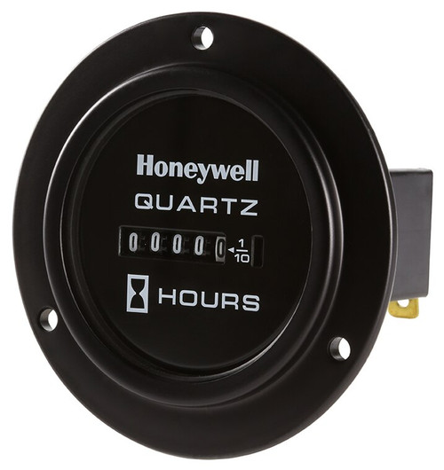 Honeywell Hobbs 85097-02 Quartz Black Round 3-Screw Mount Hour Meter - 10 to 80 VDC