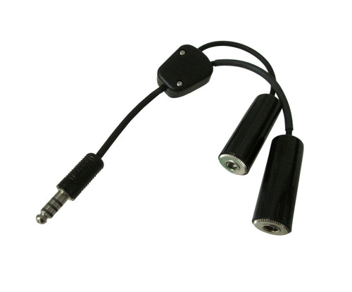 David Clark 18253G-06 Black Adapter Cable Converts Fixed Wing M642/5-1(PJ068) & M642/4-1(PJ055) to U-174/U