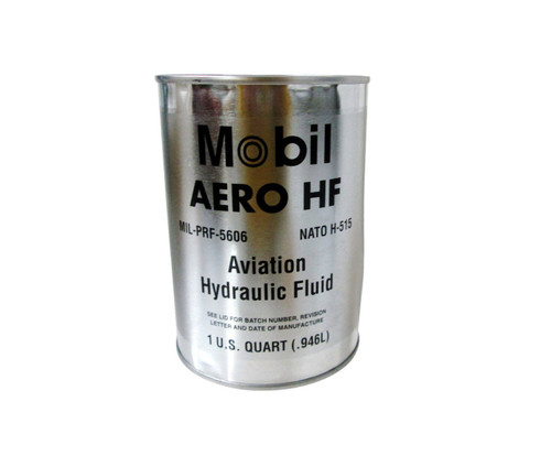 Mobil™ Aero™ HF MIL-PRF-5606H Amendment 3 Spec Aviation Hydraulic Fluid - Quart Can
