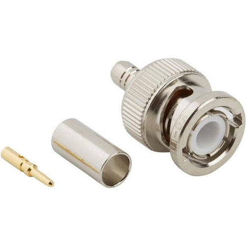 Amphenol RF 31-320 Brass/Nickle BNC RG-58, RG-141 & RG-303 Male Crimp Connector, Plug, Electrical