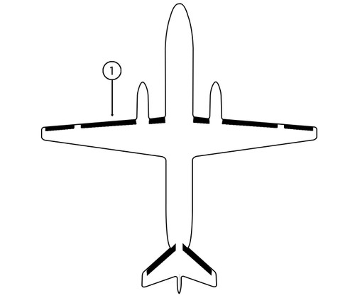 GOODRICH 25S5D5071-01 Fairchild SA226 & SA227 LH Nacelle - Tip De-Ice Boot