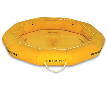 EAM Worldwide R0103A103 T9 Yellow Radar Reflective Single Tube 9-Man Aviation Life Raft