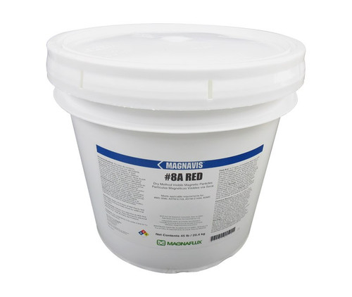 MAGNAFLUX® 01-1780-87 MAGNAVIS® #8A Red Colored, Non-fluorescent Magnetic Particles - 45 lb Pail
