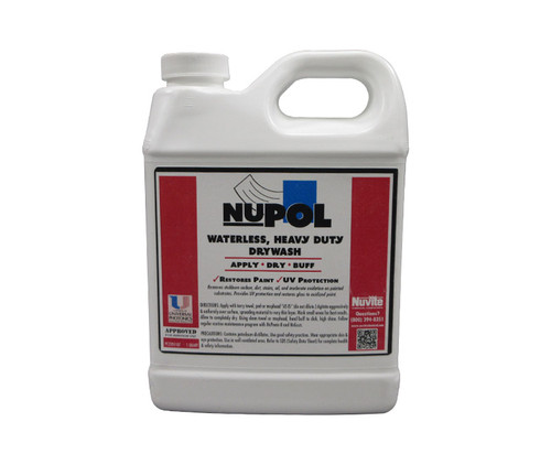 Nuvite® NuPol® Heavy-Duty Drywash/Polish Cleaner with U/V Protectant - Quart Bottle