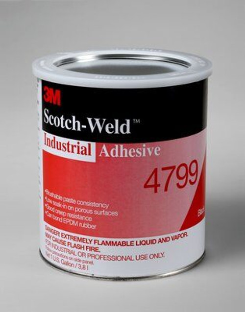 3M™ 021200-21358 Scotch-Weld™ 4799 Black Industrial Adhesive - 3.8 Liter (Gallon) Can