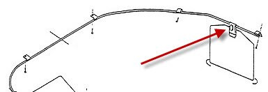 Rosen RGIII-300-3 Gulfstream G-III Monorail Rosen Sunvisor System Visor Assembly