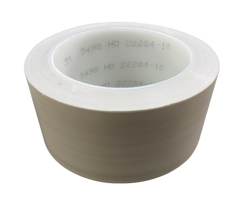 3M™ 021200-24965 Brown 5498 Paper 4 Mil Core PTFE Film Tape 2" x 36 Yard Roll