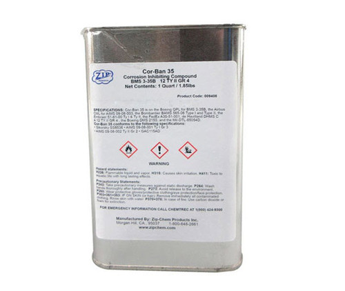 Zip-Chem® 009408 Cor-Ban® 35 Corrosion Preventive Compound - Quart Can