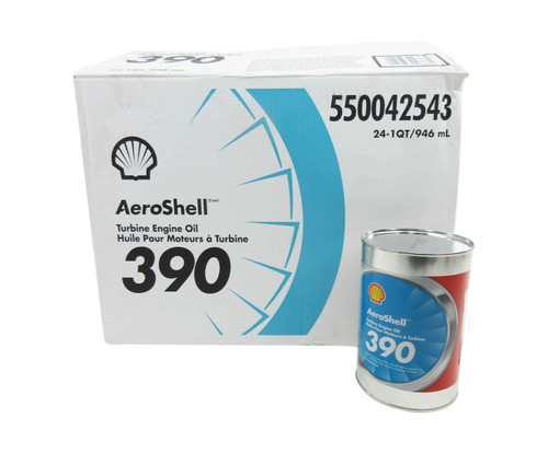AeroShell™ Turbine Oil 390 Synthetic Diester Turbine Engine Oil - 24 Quart/Case