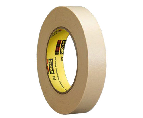 3M™ 021200-02858 Scotch® 232 Tan 6.3 Mil High Performance Masking Tape - 72 mm x 88 m Roll