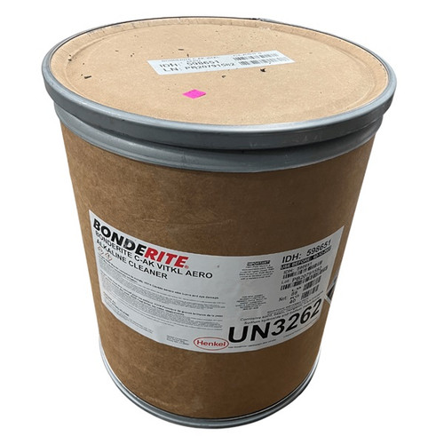 Henkel 598364 BONDERITE® C-AK VITKL AERO Alkaline Cleaner - 55 Gallon Barrel with Bung and Lid
