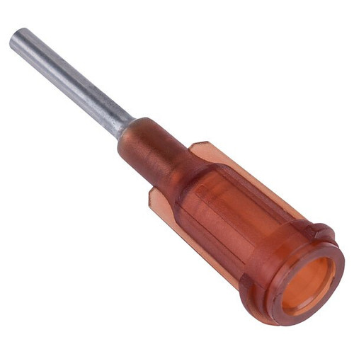 Henkel 97225 LOCTITE® Amber Stainless Steel 15 Gauge Straight 1/2" Long Helix Thread Dispense Needle - Pack of 50