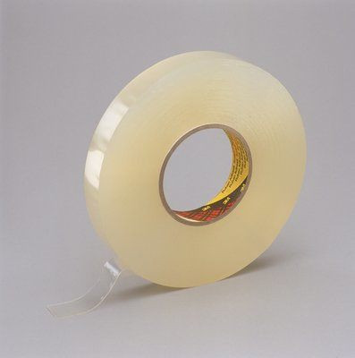 3M™ 021200-38546 Scotch® 4658F Clear 31.25 Mil Double Coated Removable Foam Tape - 1/2" x 27 Yard Roll - 4/Pack