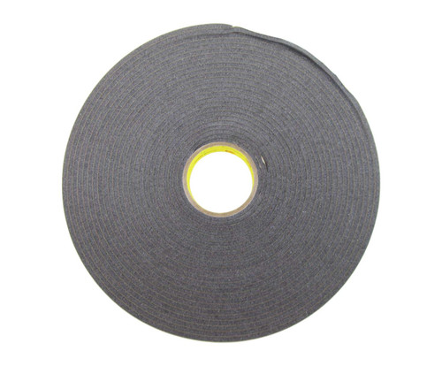 3M™ 051131-06441 Charcoal Gray 4314 Urethane 250 Mil Foam Tape - 1/2" x 1/4" x 18 Yard Roll - 3/Case