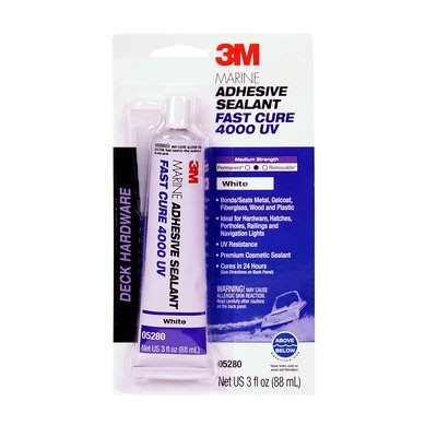3M™ 051135-05280 White 4000UV Marine Adhesive Sealant - 3 oz Cartridge