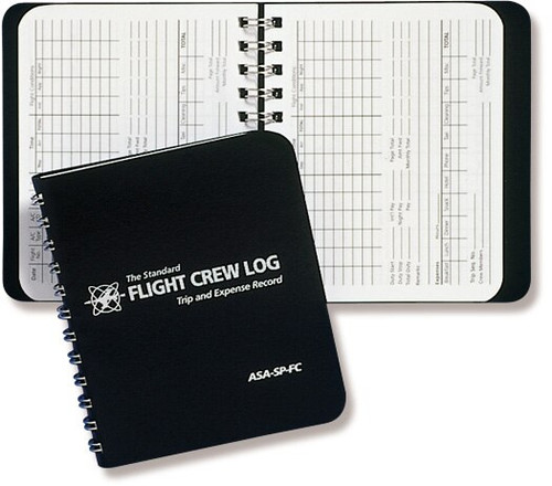 Aviation Supplies & Academics ASA-SP-FC Black The Standard™ Softcover Flight Crew Logbook
