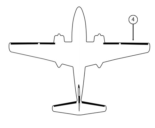 GOODRICH 23S2015-12-2 Gulfstream 500, 520, 560 & 680 RH Break - Tip De-Ice Boot