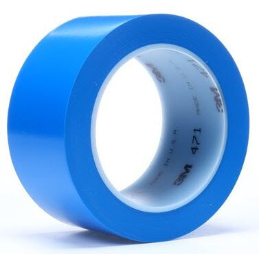 3M™ 021200-03122 Blue 471 Vinyl 5.2 Mil Tape - 3" x 36 Yard Roll