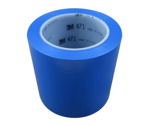 3M™ 021200-40226 Blue 471 Vinyl 5.2 Mil Tape - 4" x 36 Yard Roll