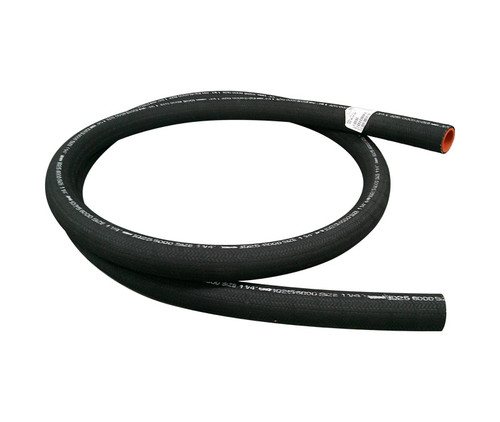 Military Standard MIL-DTL-6000D Black 1-1/4" Aircraft Fuel, Oil, Water & Alcohol Rubber Hose - 10-Foot Length