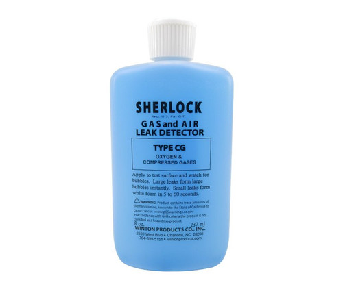 Sherlock CG-8S Type CG Pure Oxygen & Compressed Gas Leak 5-Second Detector - 8 oz Squeeze Bottle