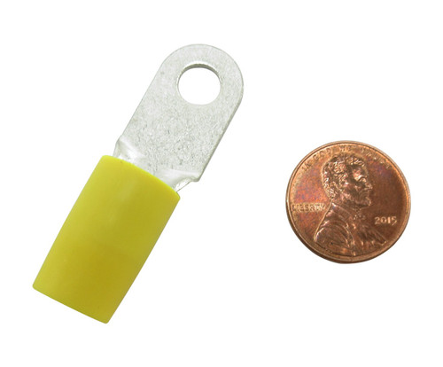 Military Standard MS25036-123 Yellow 1/4" Terminal, Lug