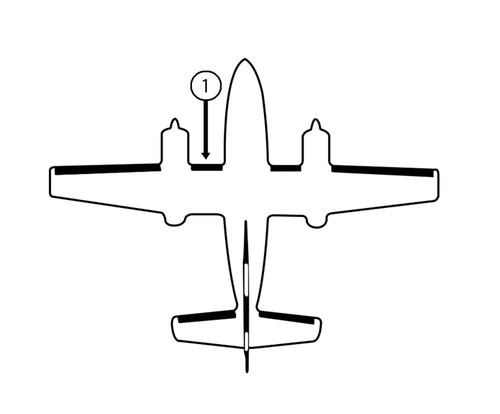 GOODRICH 23S2074-4-1 Cessna 421B LH Fuselage - Nacelle De-Ice Boot
