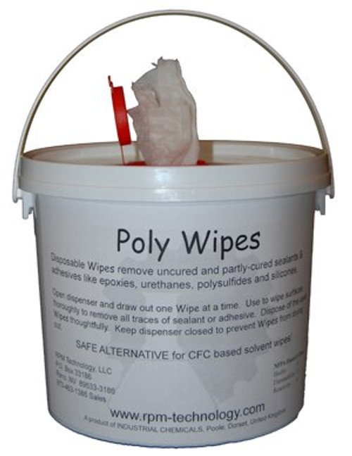 PolyWipes™ 3510-310 Aviation Grade Water Based Uncured Sealant Removal Wipes - 150 Wipe/Tub