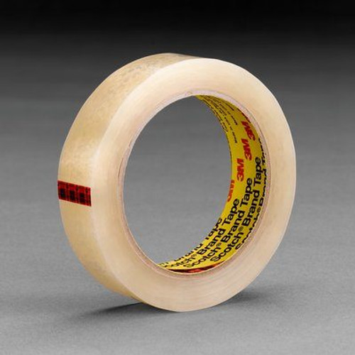 3M™ 051131-06681 Scotch® 600 Clear 2.3 Mil High Clarity Light-Duty Packaging Tape - 1" x 72 Yard Roll