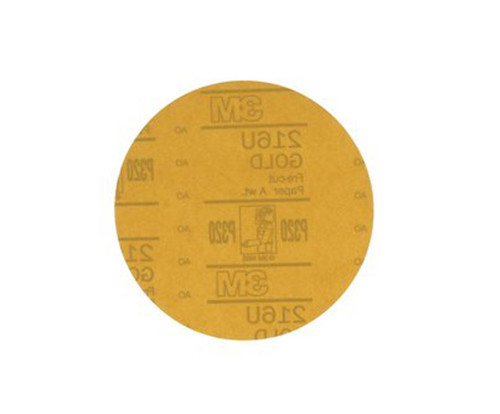 3M™ 051131-00975 Hookit™ 216U Gold 6" P320 Grit Abrasive Disc - Carton of 100