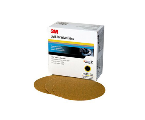 3M™ 051131-00973 Hookit™ 216U Gold 6" P400 Grit Abrasive Disc - Carton of 100