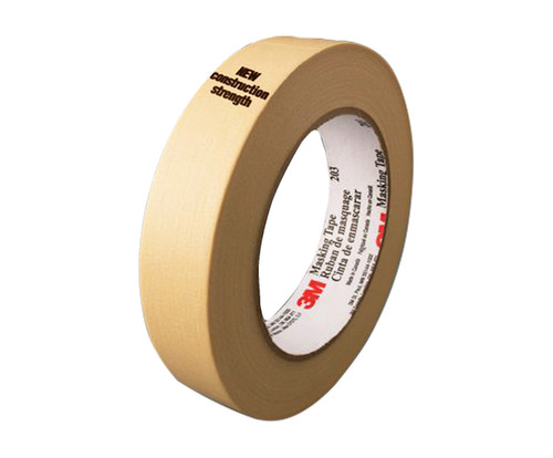 3M™ 048011-58036 Tan 203 General 4.7 Mil Purpose Masking Tape - 24 mm x 55 m Roll