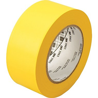 3M™ 051131-06982 Yellow 3903 Vinyl 6.5 Mil Duct Tape - 2" x 50 Yard Roll
