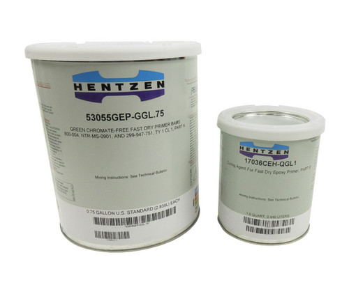 HENTZEN 53055GEP/17036CEH AEROPRIME™ Green BAMS 800-004 Spec Fast Dry Non-Chrome High-Solids Epoxy Primer - 1.25 Gallon Kit
