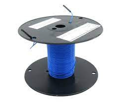 Military Specification M22759/11-28-6 Blue 28 AWG PTFE Tapes/Coated Fiberglass Braid Wire
