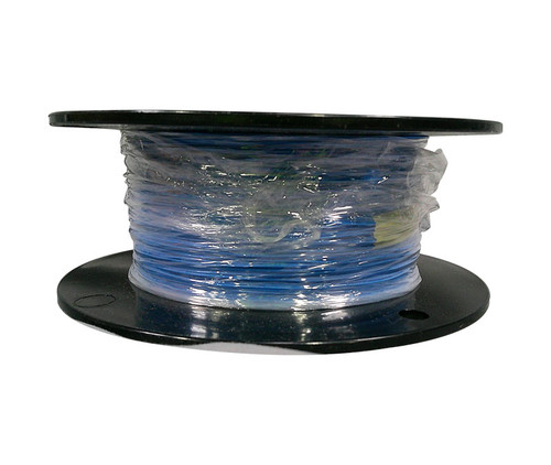 Military Specification M22759/11-28-6 Blue 28 AWG PTFE Tapes/Coated Fiberglass Braid Wire