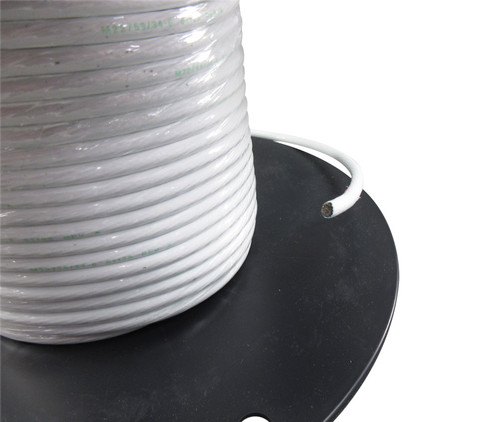 Military Specification M22759/34-6-9 White 6 AWG PTFE Tapes/Coated Fiberglass Braid Wire