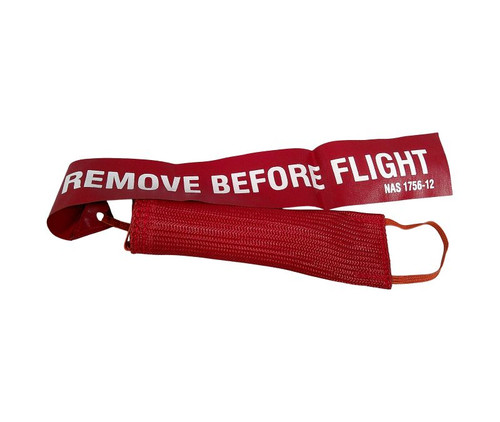 Sesame Technologies KPC4-910-55 Red Kevlar® Triple Layer Flame-Retardant Boeing 737 Tail Probe Cover with 2" x 12" Streamer Flag