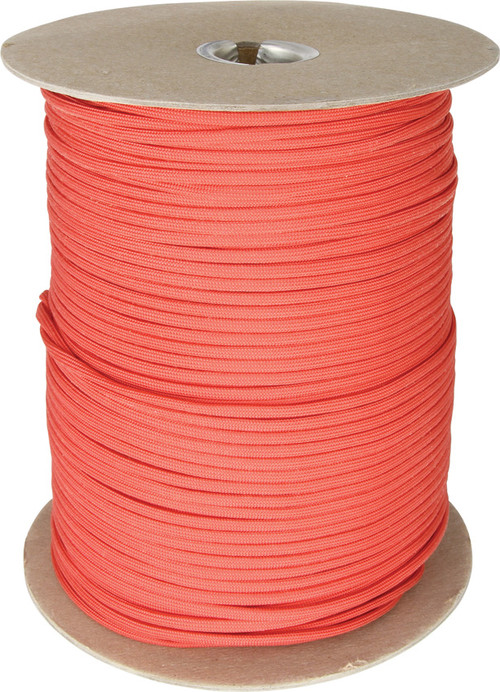 Military Specification MIL-C-5040H Type III Red DFAR 252.225-7009 Compliant 550 Paracord - 1000' Spool