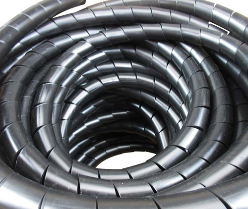 ICO-Rally SWP-1 Black 1.00" OD x 0.100" Wall Polyethylene Spiral Wrap Tubing