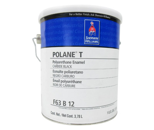 POLANE® F63B12 Carbide Black Polyurethane Enamel Paint - Gallon Can