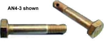 Aeronautical Standard AN4H5A Steel Drilled Head Bolt, Machine