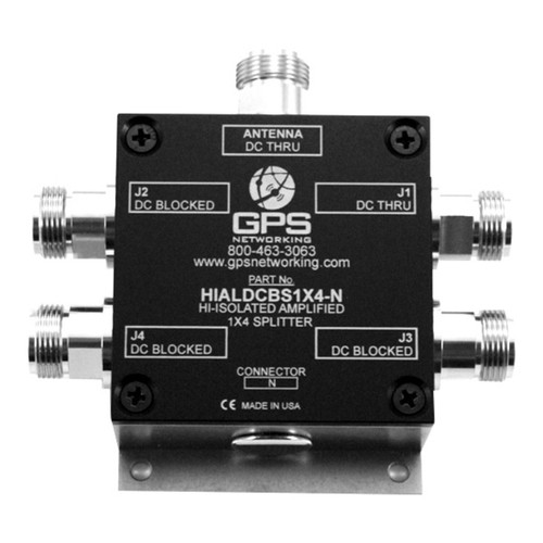 GPS Networking ALDCBS1X4 TNC-Type Connector Amplified GPS Splitter