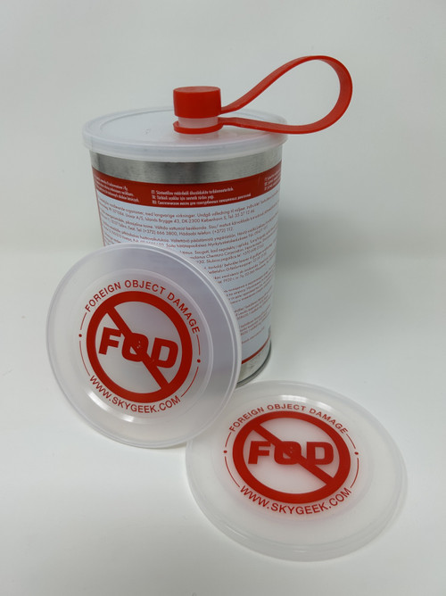 SkyGeek® Clear Plastic FOD Free Hydraulic Fluid & Turbine Oil Can Dust Cap