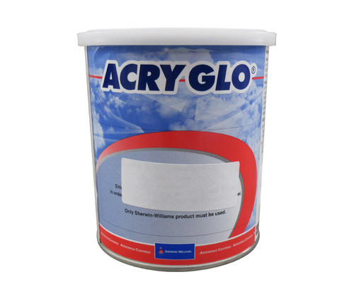 Sherwin-Williams H10568 ACRY GLO Conventional Metallic Medium Silver Acrylic Urethane Paint - 3/4 Quart