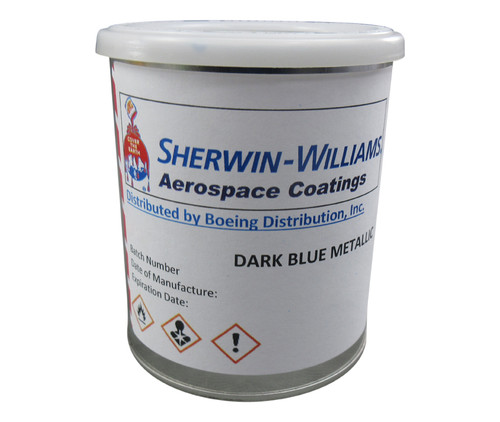 Sherwin-Williams H10596 ACRY GLO Conventional Metallic Dark Blue Acrylic Urethane Paint - 3/4 Pint