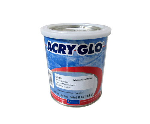 Sherwin-Williams W00150 ACRY GLO Conventional Matterhorn White Acrylic Urethane Paint - 3/4 Quart