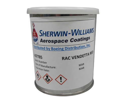ACRY-GLO® A07785 RAC Vendetta Red High-Solids Acrylic Urethane Paint - 3/4 Pint Can