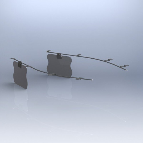 Rosen RDH-8-300-1 Bombardier DHC-8-100, -200, -300 & -400 Monorail (non HUD) FAA-STC'd Complete Sunvisor System Kit